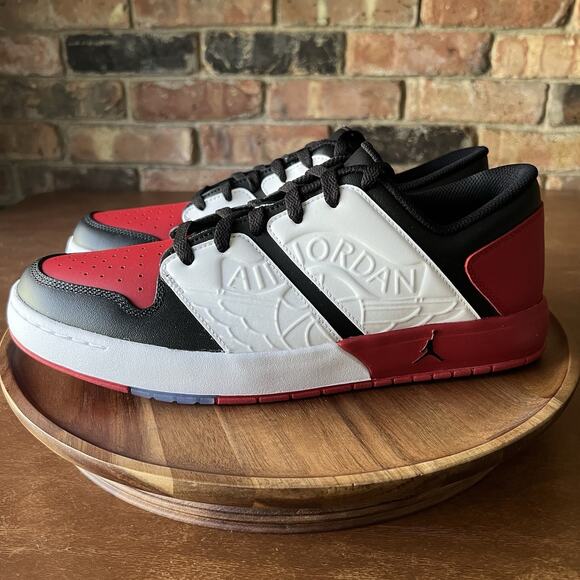 Nike Air Jordan NU Retro 1 Low Varsity Red Black Sneakers Shoes Mens 11 - Picture 11 of 16